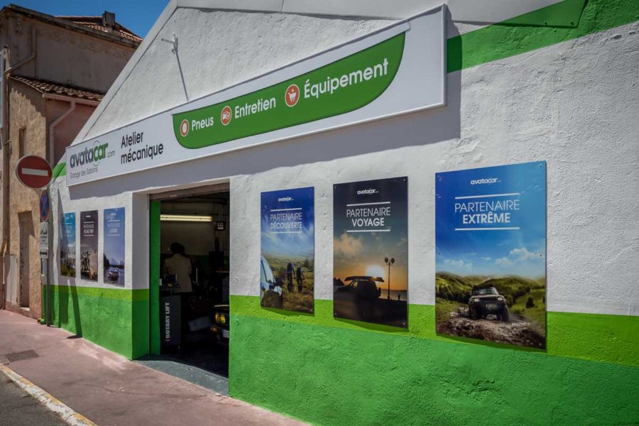 Enseigne garage Avatacar Les Sablons (06)